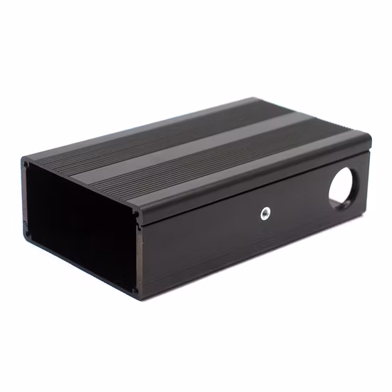 Shell de extrusão de alumínio de venda quente de 80X40 mm com placas frontais flangeadas para caixa de dispositivo eletrônico